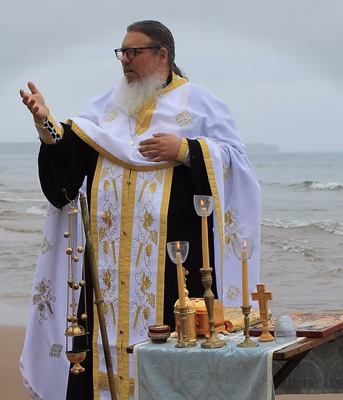 Photo from a baptism on Lake Superior