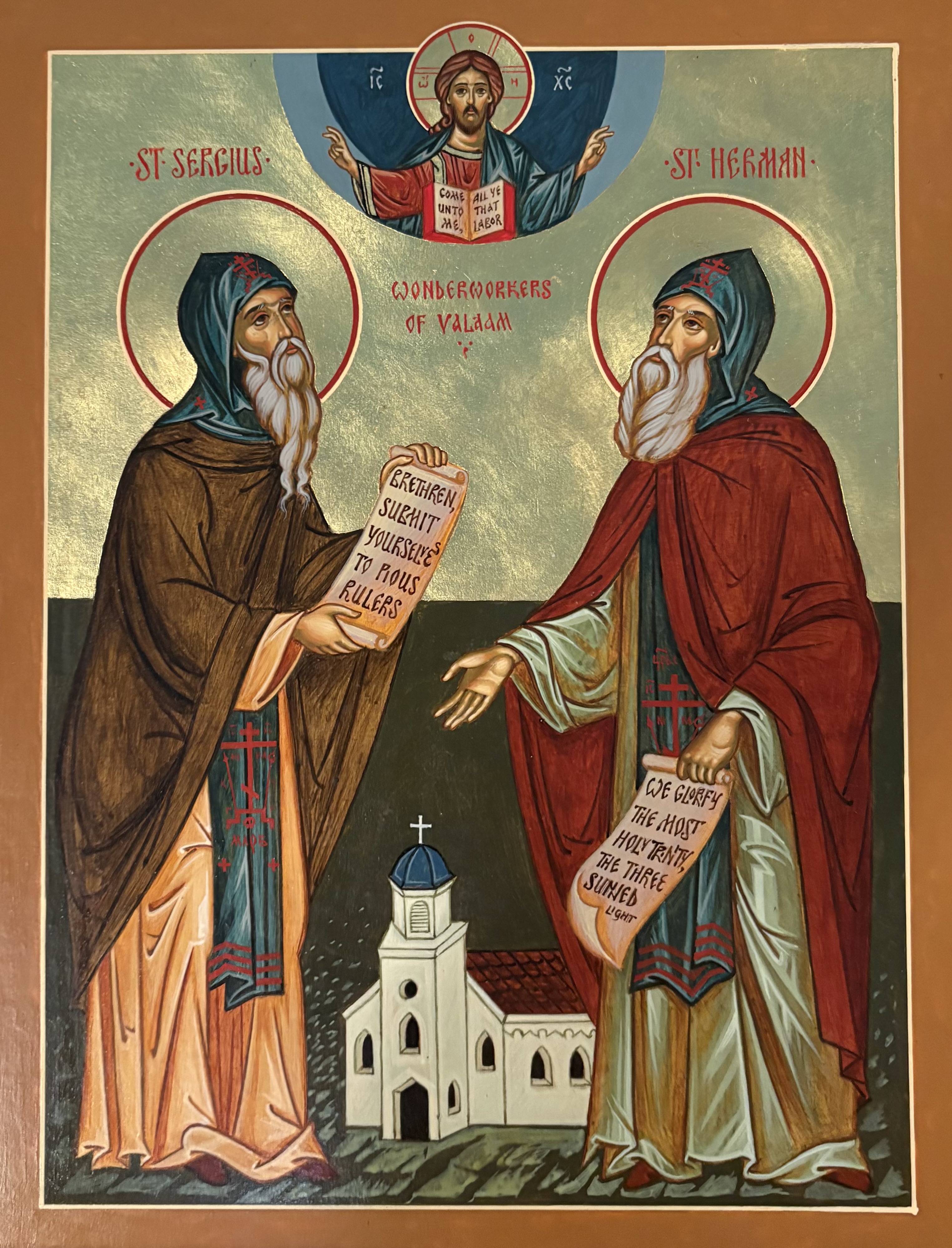 Icon of Saints Sergius and Herman of Valaam